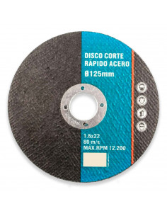 Tradineur - Plato/disco de corte rápido - Disco para corte de piedra, hormigón, ladrillo - Accesorio de herramienta - Diámetro 1