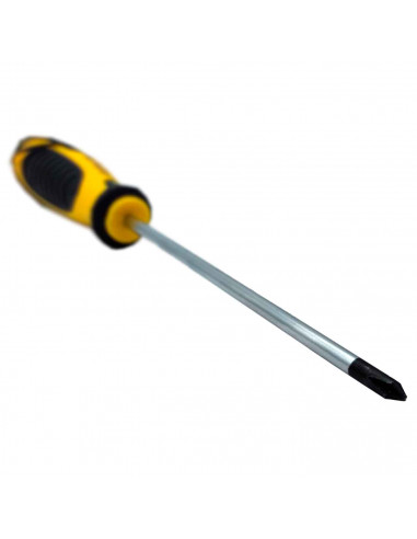 Tradineur - Destornillador Plano 5 x 125 mm - herramienta manual - bricolaje y montaje - Punta Magnética - Acero Inoxidable.