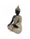 Tradineur - Figura de Buda sentado, estatua decorativa "Bhumisparsha Mudra" de resina, regalo original, meditación, relajación,