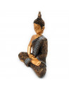 Tradineur - Figura de Buda sentado "Dhyana Mudra", estatua decorativa de resina, regalo original, meditación, relajación, 26 x 1