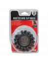 Tradineur - Cepillo de acero - Alambre para taladro - Ideal para bricolaje, eliminación de pintura, barnices y óxido en metal y