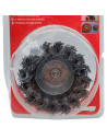Tradineur - Cepillo de acero - Alambre para taladro - Ideal para bricolaje, eliminación de pintura, barnices y óxido en metal y