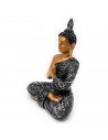 Tradineur - Figura de Buda sentado "Namaskara Mudra", estatua decorativa de resina, regalo original, meditación, relajación, 19