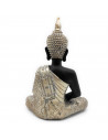 Tradineur - Figura de Buda sentado de resina "Dhyana Mudra", estatua decorativa, regalo original, meditación, relajación, 27 x 2