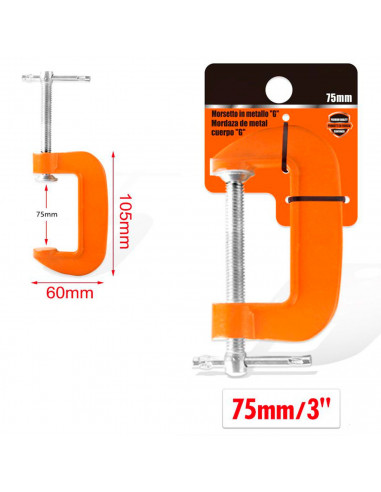 Tradineur - Sargento de carpintero, mordaza, abrazadera de 75 mm, 3'', modelo aleatorio