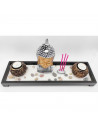 Tradineur - Jardín zen con Buda, 2 portavelas e incienso, figura de buda para meditación, relajación, regalo, incluye arena y pi