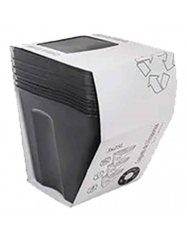 Tradineur - Set de 3 Cubos de plástico para el reciclaje. - Contenedor para el hogar, trabajo, clases, etc. - Cubo de plástico p