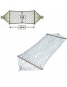Tradineur - Hamaca colgante de algodón - Hamaca de lona natural, ligera, con cuerdas para exterior, camping, terraza o jardín - 