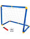 Tradineur - Portería montable de fútbol - Incluye balón de fútbol e inflador - Ideal para niños y para el jardín, la playa o el