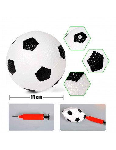Tradineur - Portería montable de fútbol - Incluye balón de fútbol e inflador - Ideal para niños y para el jardín, la playa o el