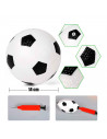 Tradineur - Portería montable de fútbol - Incluye balón de fútbol e inflador - Ideal para niños y para el jardín, la playa o el