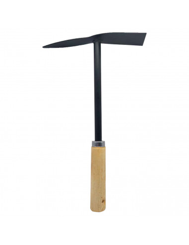 Tradineur - Azada con mango de madera - fabricado en acero - Diseño ergonómico - Fácil y cómodo - herramienta manual - 31 x 5,5