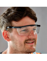 Tradineur - Gafas de seguridad, protector de ojos, prevención y seguridad - Fabricado en PVC - Cómodos y ergonómicos - 7 x 15,5