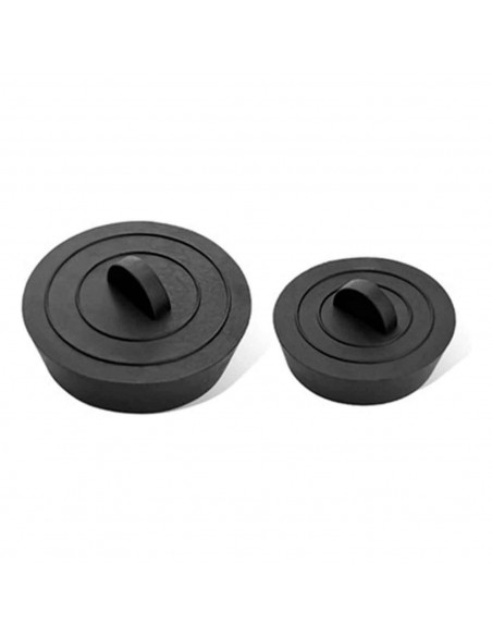 Tradineur - Tapones de Goma para Fregadero - Tapón de Drenaje para Bañera, Cocina y baño - 2 Tamaños 2 Piezas - Ø 5,5 cm / Ø 4,5