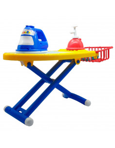 Tradineur - Tabla y plancha de juguete - Diversos accesorios - Juego de imitación para niños - Diversos colores - Tabla: 23 x 17