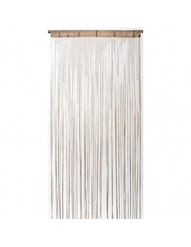 Tradineur - Cortina dorada - Decoración de ventana - Agradable a tacto - Ideal para la decoración de tu hogar - Diseño en hilos