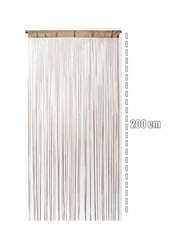 Tradineur - Cortina dorada - Decoración de ventana - Agradable a tacto - Ideal para la decoración de tu hogar - Diseño en hilos