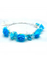 Tradineur - Corona de flores azules - Diseño único - Boda, fiesta, fotografía, compromiso, graduación, fiesta, concurso de belle