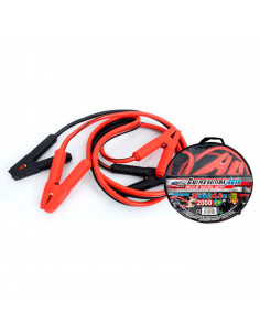 Pinzas de bateria 2000 amp + cable 35 mm² x 2,5 m, cables de arranque de emergencia para coche con bolsa de almacenamiento, puen