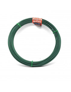 Rollo de 1500 x 1 cm de alambre de color verde para sujeción . Alambre para realizar labores de jardinería. Cable para distintas