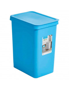 Tradineur - Cubo de basura rectangular con tapa - Fabricado en Plástico - Capacidad de 28 Litros - 44,5 x 35 x 25 cm - Color Ale