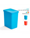 Tradineur - Cubo de basura rectangular con tapa - Fabricado en Plástico - Capacidad de 28 Litros - 44,5 x 35 x 25 cm - Color Ale