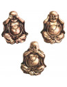 Tradineur - Figura de Buda decorativo sentado, monje, estatua de resina, regalo original, meditación, relajación, 10 x 8,5 x 6,5