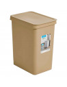 Tradineur - Cubo de basura rectangular con tapa - Fabricado en Plástico - Capacidad de 28 Litros - 44,5 x 35 x 25 cm - Color Ale