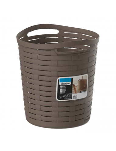 Tradineur - Papelera con asas - Fabricado en plástico - Especial para baños de hogar o trabajo - 20 Litros - Ø 35 cm - Color sur