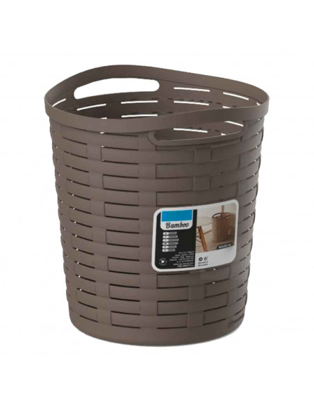 Tradineur - Papelera con asas - Fabricado en plástico - Especial para baños de hogar o trabajo - 20 Litros - Ø 35 cm - Color sur
