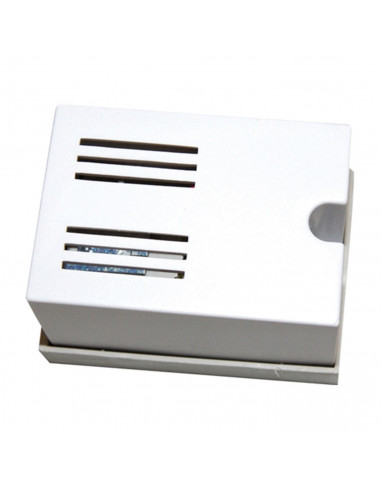 Timbre zumbador para puertas 220 V. Ideal para viviendas, tiendas y pequeños negocios, fácil instalación (Blanco)