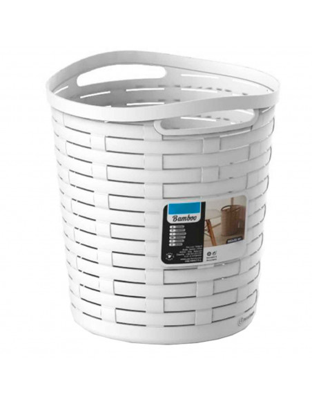 Tradineur - Papelera con asas - Fabricado en plástico - Especial para baños de hogar o trabajo - 20 Litros - Ø 35 cm - Color Ale