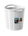 Tradineur - Papelera con asas - Fabricado en plástico - Especial para baños de hogar o trabajo - 20 Litros - Ø 35 cm - Color Ale