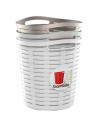 Tradineur - Papelera con asas - Fabricado en plástico - Especial para baños de hogar o trabajo - 20 Litros - Ø 35 cm - Color Ale
