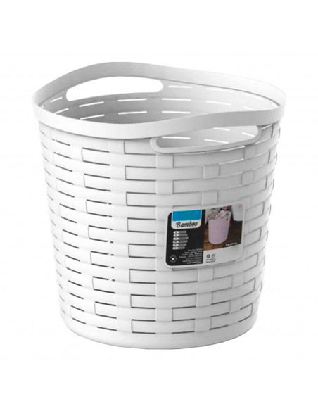 Tradineur - Cesta redonda con asas - Fabricado en plástico - Especial para baños de hogar o trabajo - 30 Litros - Ø 38,5 cm - Co Tradineur - Cesta redonda con asas - Fabricado en plástico - Especial para baños de hogar o trabajo - 30 Litros - Ø 38,5 cm - Co