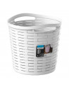 Tradineur - Cesta redonda con asas - Fabricado en plástico - Especial para baños de hogar o trabajo - 30 Litros - Ø 38,5 cm - Co