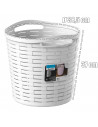 Tradineur - Cesta redonda con asas - Fabricado en plástico - Especial para baños de hogar o trabajo - 30 Litros - Ø 38,5 cm - Co