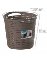 Tradineur - Cesta redonda con asas - Fabricado en plástico - Especial para baños de hogar o trabajo - 30 Litros - Ø 38,5 cm - Co