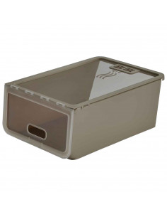 Tradineur - Caja de zapatos - Fabricado en plástico - Ideal para la organización y guardado de calzados - 14 x 23,7 x 34,5 cm -