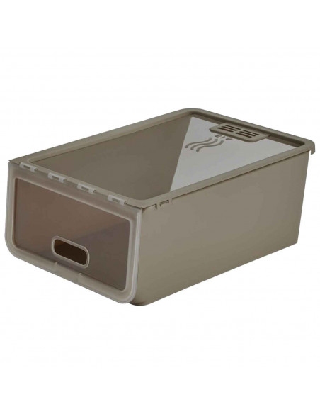 Tradineur - Caja de zapatos - Fabricado en plástico - Ideal para la organización y guardado de calzados - 14 x 23,7 x 34,5 cm -