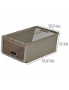 Tradineur - Caja de zapatos - Fabricado en plástico - Ideal para la organización y guardado de calzados - 14 x 23,7 x 34,5 cm -