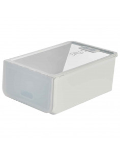 Tradineur - Caja de zapatos - Fabricado en plástico - Ideal para la organización y guardado de calzados - 14 x 23,7 x 34,5 cm -