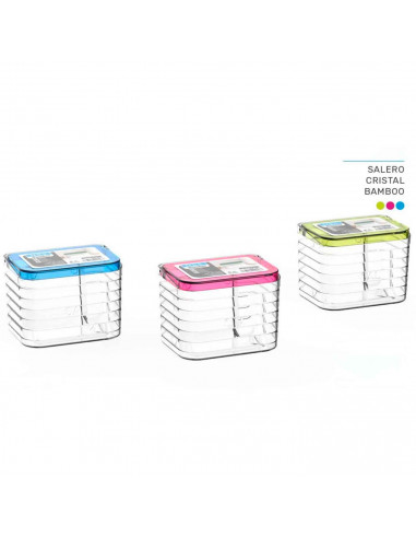 Tradineur - Salero modelo original - Fabricado en Plástico -Apto para uso tanto como salero y azucarero cocina - 10,2 x 14,5 x 1