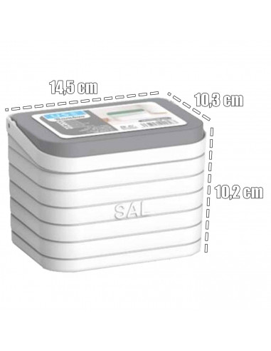 Tradineur - Salero modelo original - Fabricado en Plástico -Apto para uso tanto como salero y azucarero cocina - 10,2 x 14,5 x 1