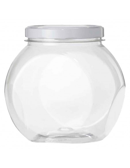 Tradineur - Tarro de plástico - Incluye tapa metálica - Ideal para la conservación de tus alimentos - Capacidad de 2,1 Litros - Tradineur - Tarro de plástico - Incluye tapa metálica - Ideal para la conservación de tus alimentos - Capacidad de 2,1 Litros -
