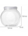 Tradineur - Tarro de plástico - Incluye tapa metálica - Ideal para la conservación de tus alimentos - Capacidad de 2,1 Litros -