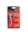 Destornillador multiusos con 19 puntas, hrc 50-52, crv 6150, dimensiones 9 x 2 cm.