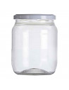 Tradineur - Pack de 12 tarros de plástico Nº 1 - Incluye tapa metálica - Ideal para la conservación de tus alimentos - Capacidad