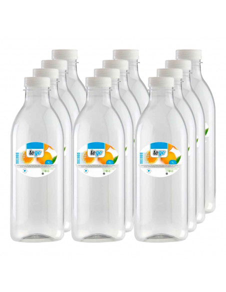 Tradineur - Pack de 12 botellas de plástico - Incluye tapa - Ideal para la conservación de tus alimentos - Capacidad de 1 Litros Tradineur - Pack de 12 botellas de plástico - Incluye tapa - Ideal para la conservación de tus alimentos - Capacidad de 1 Litros