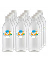 Tradineur - Pack de 12 botellas de plástico - Incluye tapa - Ideal para la conservación de tus alimentos - Capacidad de 1 Litros